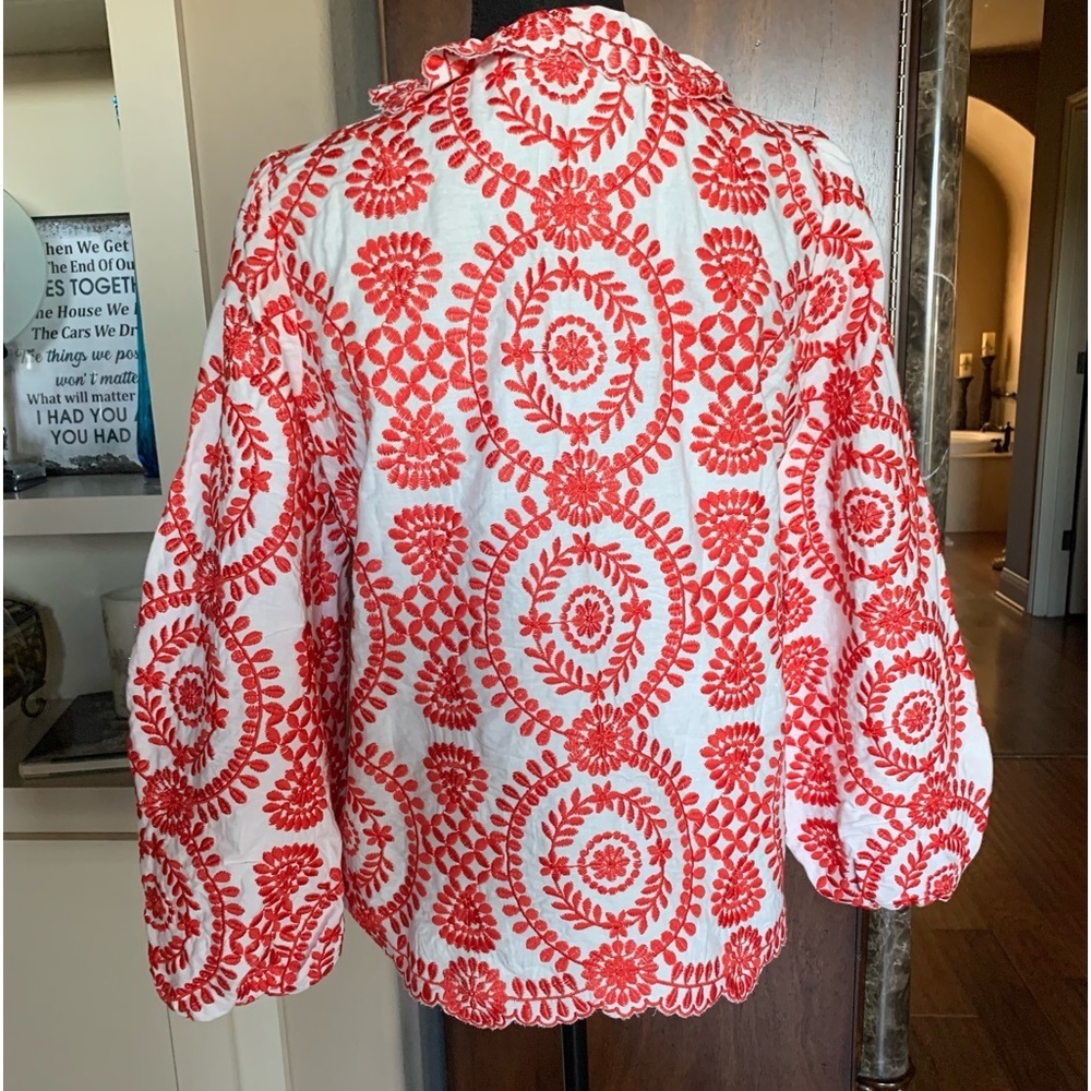 Bohemian Embroidery Button Up Blouse - Picture 3 of 11